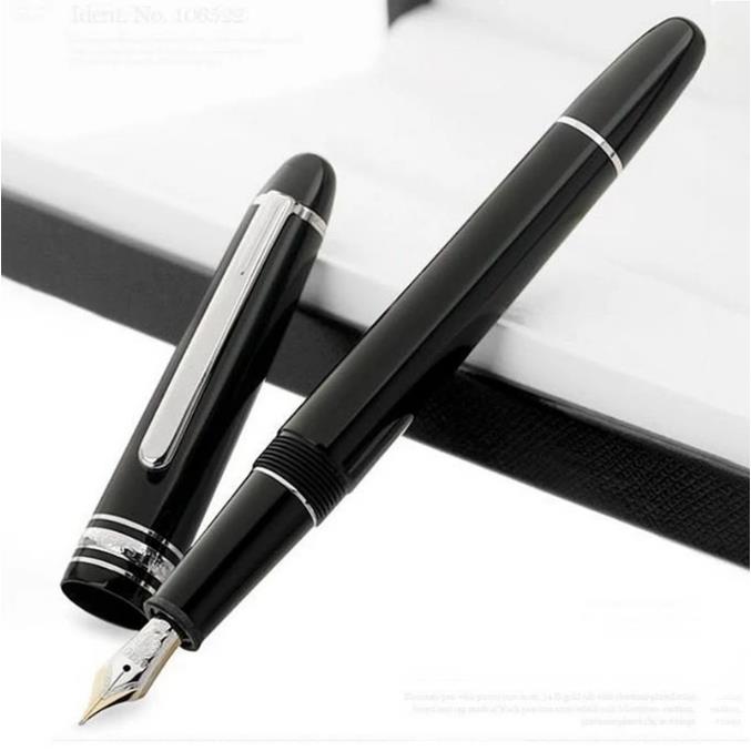 wholesale Turning Cap Platinum e M Ballpoint Pen black resin fine star with series number pen new