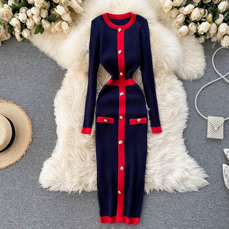 Casual Dresses 2022 Korean Warm Knitted Dress Women O Neck Long Sleeve Bodycon Pencil Autumn Winter Fashion Slim Streetwear, Black;gray
Casual Dresses 2022 Korean Warm Knitted Dress Women O Neck Long Sleeve Bodycon Pencil Autumn Winter Fashion Slim Streetwear, Black;gray