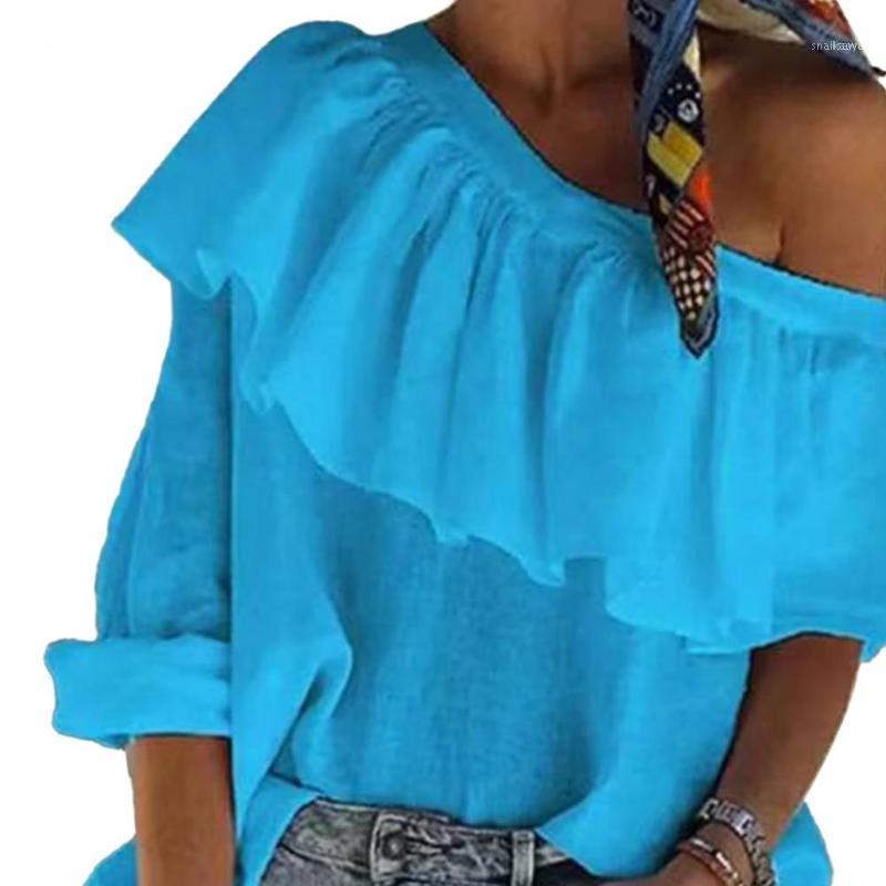 Women' T-Shirt Ruffles Tops Women Off Shoulder Loose Fashion Comfort Solid Color Short Sleeve Pullover Drop Ship 2022, Blue
Women' T-Shirt Ruffles Tops Women Off Shoulder Loose Fashion Comfort Solid Color Short Sleeve Pullover Drop Ship 2022, Blue