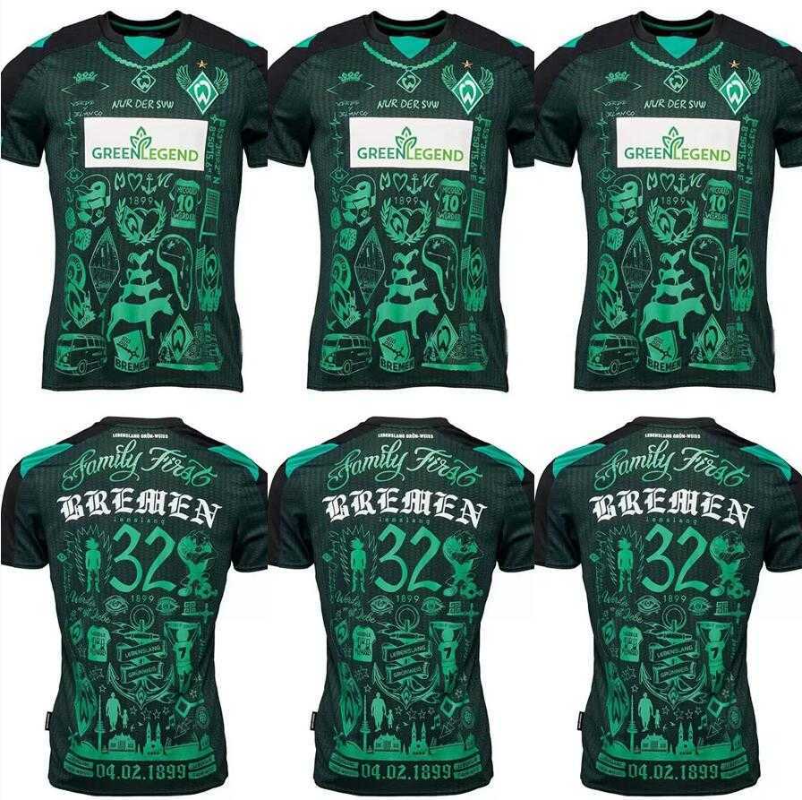 21 22 23 Werder Bremen Special Kit SOCCER JERSEY Marvin Ducksch Leonardo Bittencourt BLACK GREEN How FOOTBALL SHIRTS TOP THAILAND QUALITY
21 22 23 Werder Bremen Special Kit SOCCER JERSEY Marvin Ducksch Leonardo Bittencourt BLACK GREEN How FOOTBALL SHIRTS TOP THAILAND QUALITY