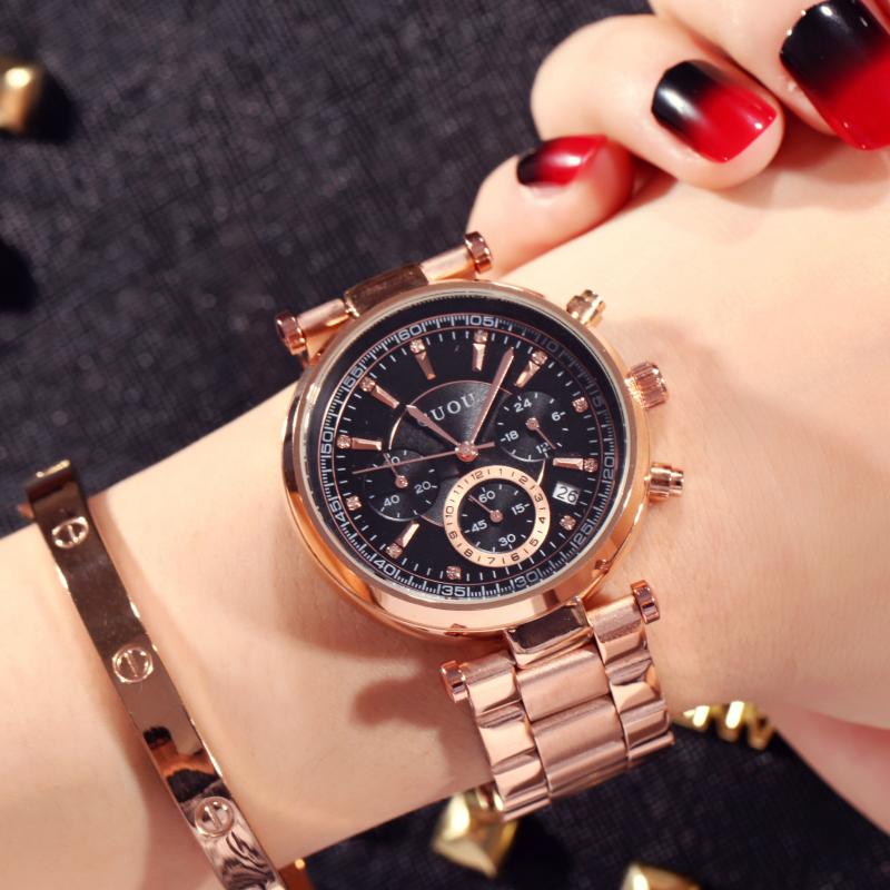 Wristwatches 2022 TOP GUOU Brand Fashion Real 3 Eyes Work Rose Gold Steel Quartz Women Ladies Wrist Watch Bracelet Calendar Japan Movt Clock, White
Wristwatches 2022 TOP GUOU Brand Fashion Real 3 Eyes Work Rose Gold Steel Quartz Women Ladies Wrist Watch Bracelet Calendar Japan Movt Clock, White