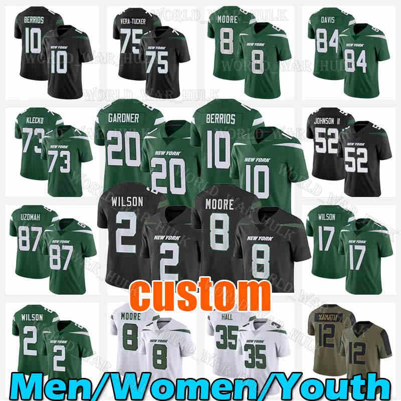New York''Jets''2 Zach Wilson Football Jersey Braxton Berrios Ahmad Sauce Gardner Garrett Jermaine Johnson II Breece Hall Elijah Moore Corey Davis C.J. Mosley, Men custom jersey(p q j)
New York''Jets''2 Zach Wilson Football Jersey Braxton Berrios Ahmad Sauce Gardner Garrett Jermaine Johnson II Breece Hall Elijah Moore Corey Davis C.J. Mosley, Men custom jersey(p q j)