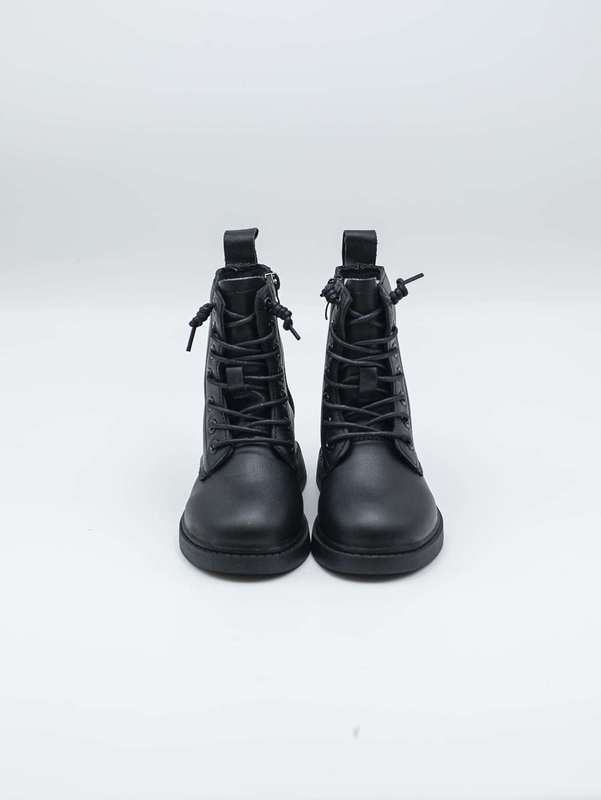 Kids Side Zip Combat Boots SHE