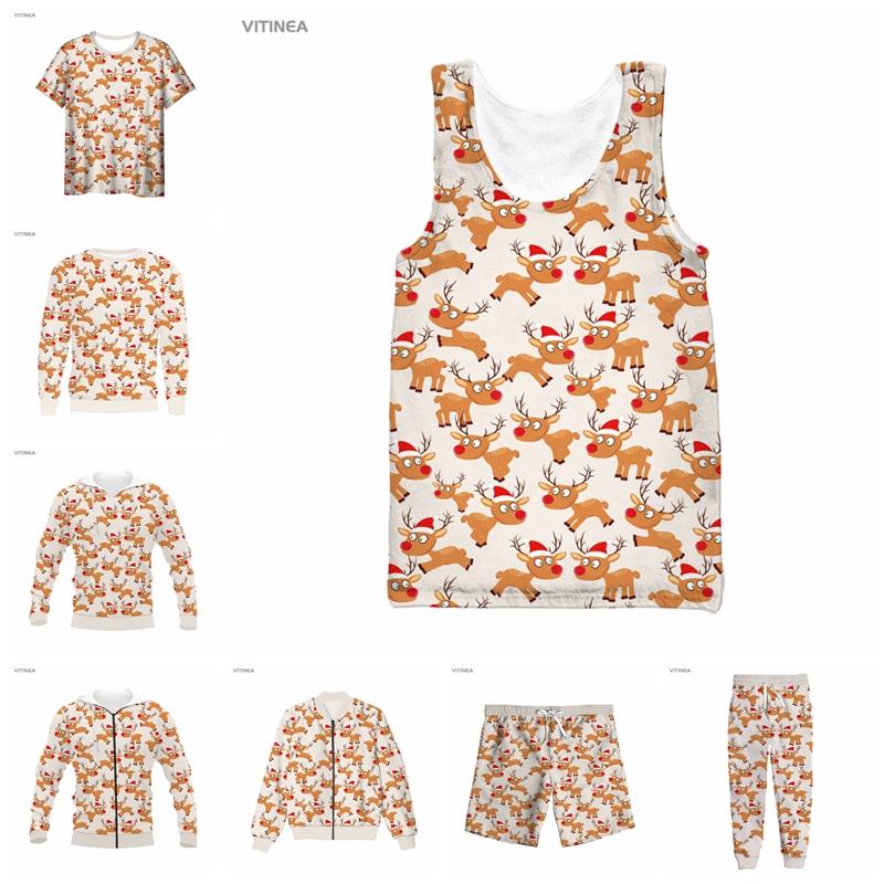 Men' Tracksuits Vitinea 3D Full Print Christmas-deer-pattern T-shirt/Sweatshirt/Zip Hoodies/Thin Jacket/Pants Four Seasons Casual R56, Vest
Men' Tracksuits Vitinea 3D Full Print Christmas-deer-pattern T-shirt/Sweatshirt/Zip Hoodies/Thin Jacket/Pants Four Seasons Casual R56, Vest
