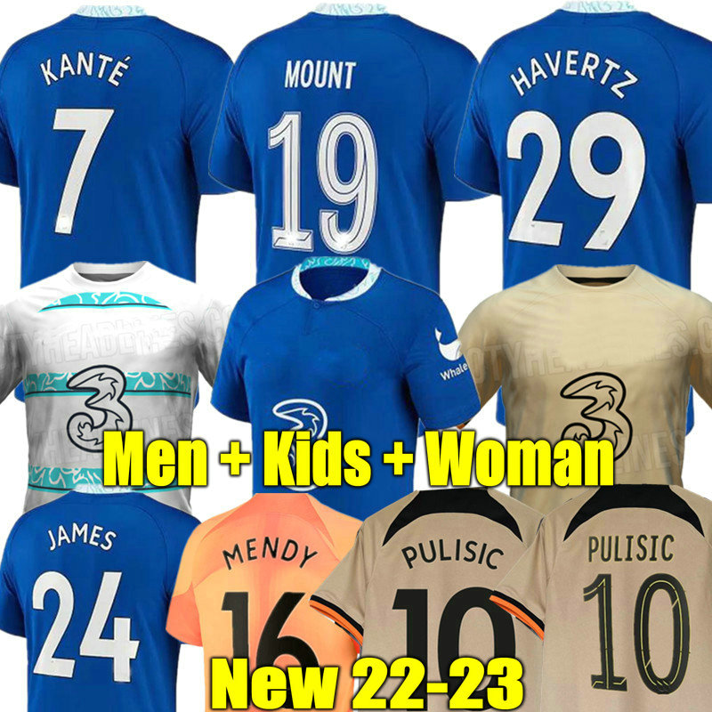 KANTE PULISIC 22 23 CFC MOUNT Soccer Jersey HAVERTZ ZIYECH JORGINHO 2022 2023 football shirt men kids T. SILVA WOMAN WERNER kits HUDSON ODOI uniform set socks Mendy, Kids away
KANTE PULISIC 22 23 CFC MOUNT Soccer Jersey HAVERTZ ZIYECH JORGINHO 2022 2023 football shirt men kids T. SILVA WOMAN WERNER kits HUDSON ODOI uniform set socks Mendy, Kids away