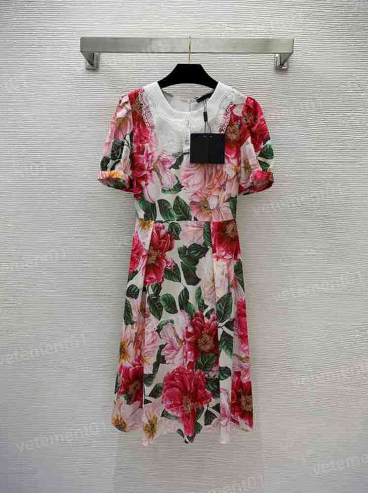 Womens Designer Dresses Mesh Panel Design Flower Print Embroidered Short Sleeve Dress Fashion High Quality Women Clothing 0912
Womens Designer Dresses Mesh Panel Design Flower Print Embroidered Short Sleeve Dress Fashion High Quality Women Clothing 0912