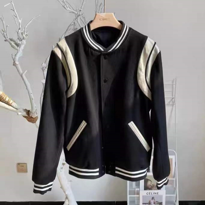 Mens jacket slp designer baseball jackets cashmere leather stitching cardigan coat men women fashion loose casual woolen coats, Wine
Mens jacket slp designer baseball jackets cashmere leather stitching cardigan coat men women fashion loose casual woolen coats, Wine