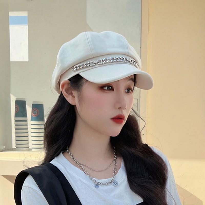 Berets Octagonal Hats For Women Niche Fashion Rhinestone Chain Beret Hat Female Spring Autumn British Retro Painter Cap TideBerets, Black
Berets Octagonal Hats For Women Niche Fashion Rhinestone Chain Beret Hat Female Spring Autumn British Retro Painter Cap TideBerets, Black