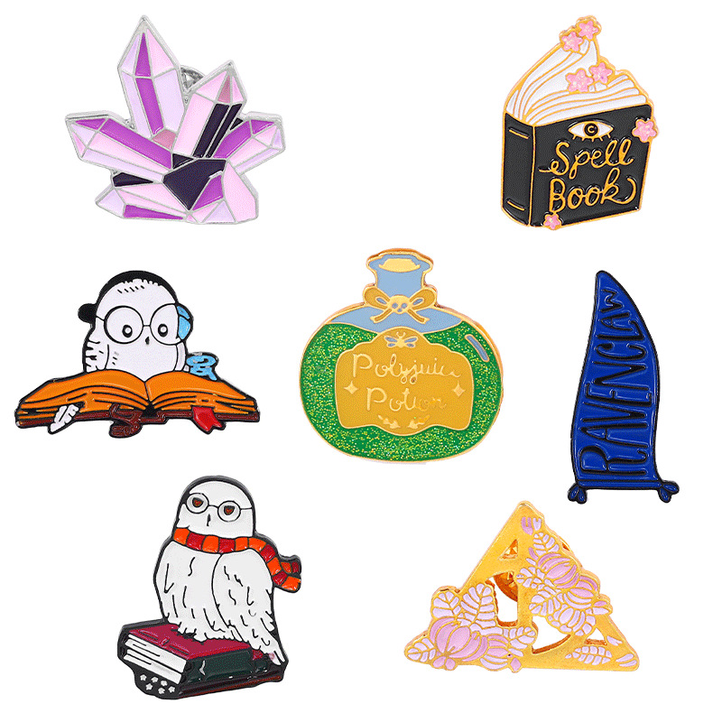 Metal Enamel Lapel Brooch Pin Cartoon Cute Owl Animal Magic Book Shape Badge Exquisite Clothing Accessories Vintage Brooches Wholesale 1259 E3
Metal Enamel Lapel Brooch Pin Cartoon Cute Owl Animal Magic Book Shape Badge Exquisite Clothing Accessories Vintage Brooches Wholesale 1259 E3