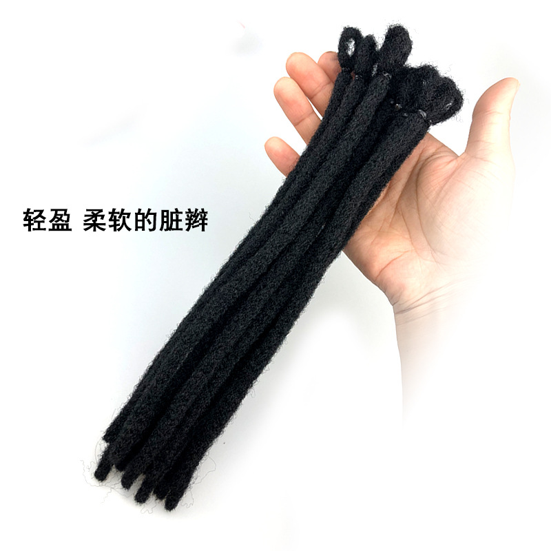 Male Dreadlocks Synthetic Hair Extensions Wig Braid Hip-Hop Men Short Dreadlock Handmade Soft