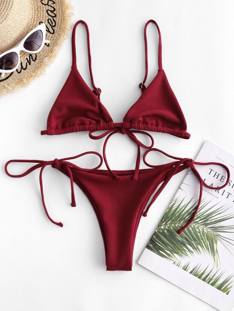 Women's Swimwear ZAFUL Ribbed Low Waisted Cami Bikini Set Spaghetti Straps Wire Free String Solid Women Push Up Bathing Suit 2022, Cobalt blue
Women's Swimwear ZAFUL Ribbed Low Waisted Cami Bikini Set Spaghetti Straps Wire Free String Solid Women Push Up Bathing Suit 2022, Cobalt blue