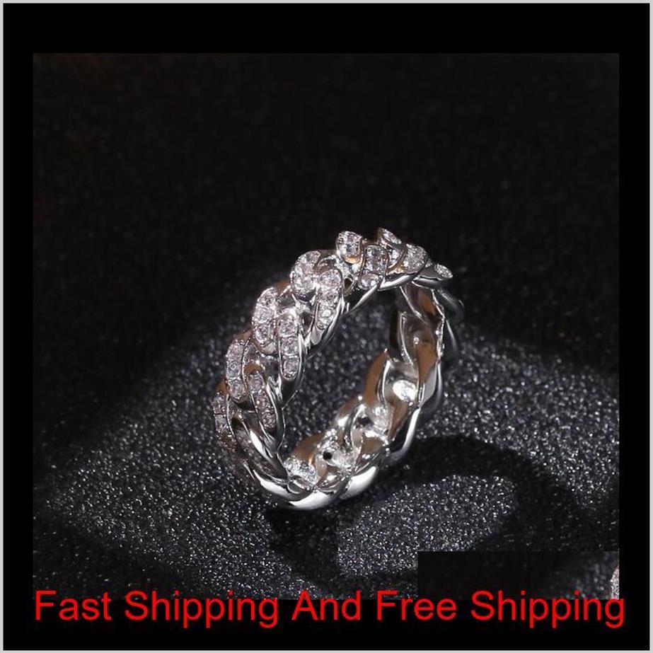 Hip-Hop Zircon Cuban Chain Ring 8Mm Plated Genuine Gold Trend Men'S Link Band Mens Hip Hop Jewellery Go43B E1Lys2252
Hip-Hop Zircon Cuban Chain Ring 8Mm Plated Genuine Gold Trend Men'S Link Band Mens Hip Hop Jewellery Go43B E1Lys2252