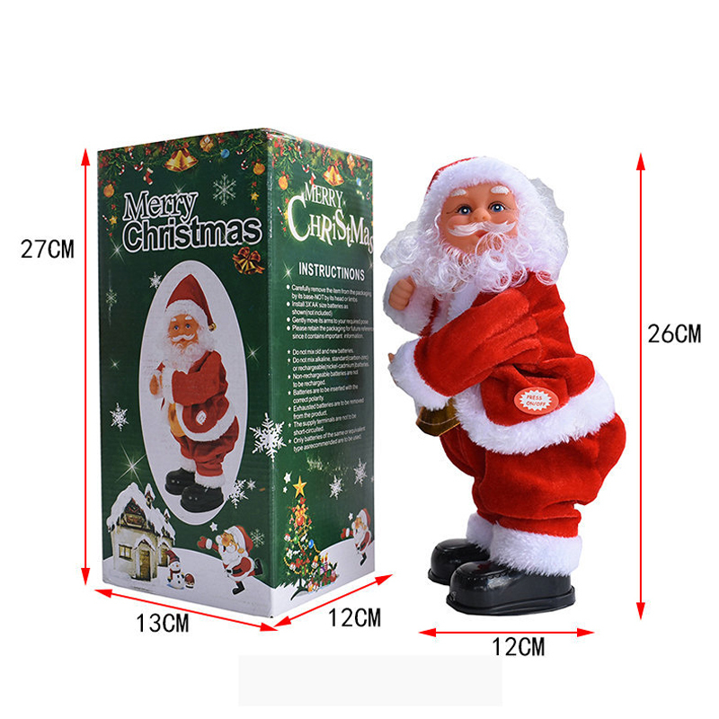 christmas decorations for home childrens new year christmas gifts hip music electric santa claus shop window ornaments