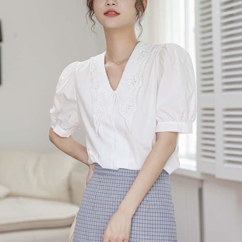 Women' Blouses & Shirts Alien Kitty Summer Elegance Short Sleeves French Blouse 2022 Loose Femme Gentlewoman Lady Button Full Hollow Out, White
Women' Blouses & Shirts Alien Kitty Summer Elegance Short Sleeves French Blouse 2022 Loose Femme Gentlewoman Lady Button Full Hollow Out, White