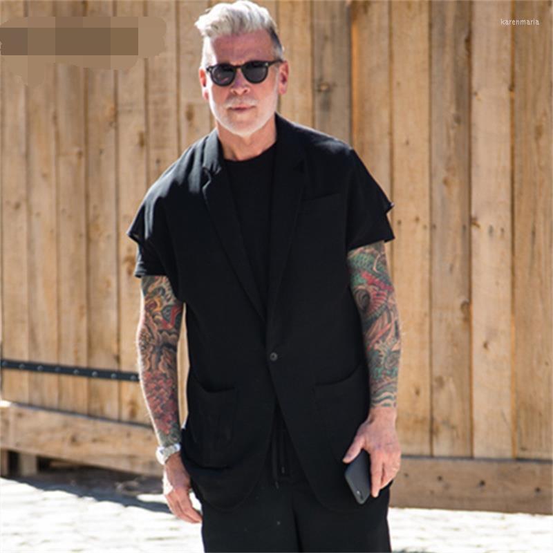 Men' Vests Suit Short-sleeved Street Shooting Autumn Products Thin Casual Buttons Simple Middle-sleeved Slim Large Size Kare22, Black
Men' Vests Suit Short-sleeved Street Shooting Autumn Products Thin Casual Buttons Simple Middle-sleeved Slim Large Size Kare22, Black