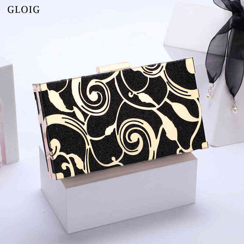 Evening Bags Golden Metal Printed Women Evening Bags Gold Black Color Sequined Day Clutches Shoulder Chain Party Handbags 220323
Evening Bags Golden Metal Printed Women Evening Bags Gold Black Color Sequined Day Clutches Shoulder Chain Party Handbags 220323