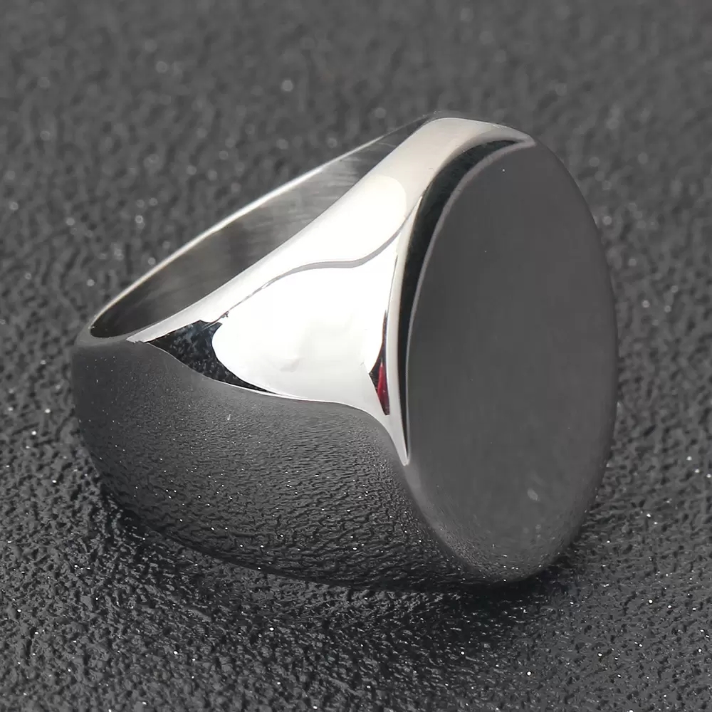 Elegant Luxury 18K Gold Silver Titanium Steel Ring Men Women Big Chunky Stainless Steel Finger Rings Wholesale Price