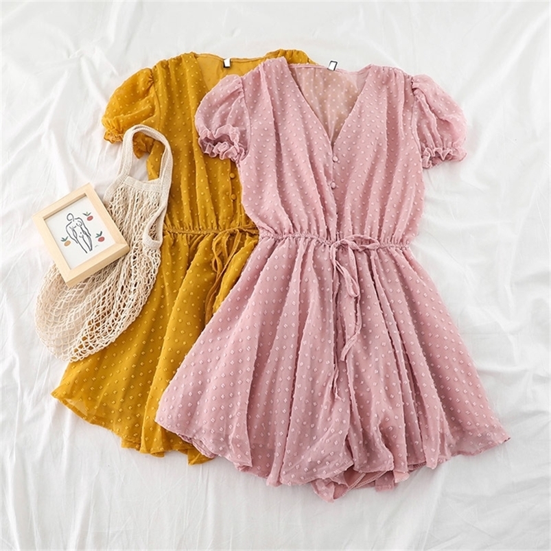 Women Summer Clothing Bodysuit Women Sweet V neck Elastic Waist Fashion Wide legged Shorts Jumpsuit Woman Lace Jumpsuit T200701, Pink
Women Summer Clothing Bodysuit Women Sweet V neck Elastic Waist Fashion Wide legged Shorts Jumpsuit Woman Lace Jumpsuit T200701, Pink