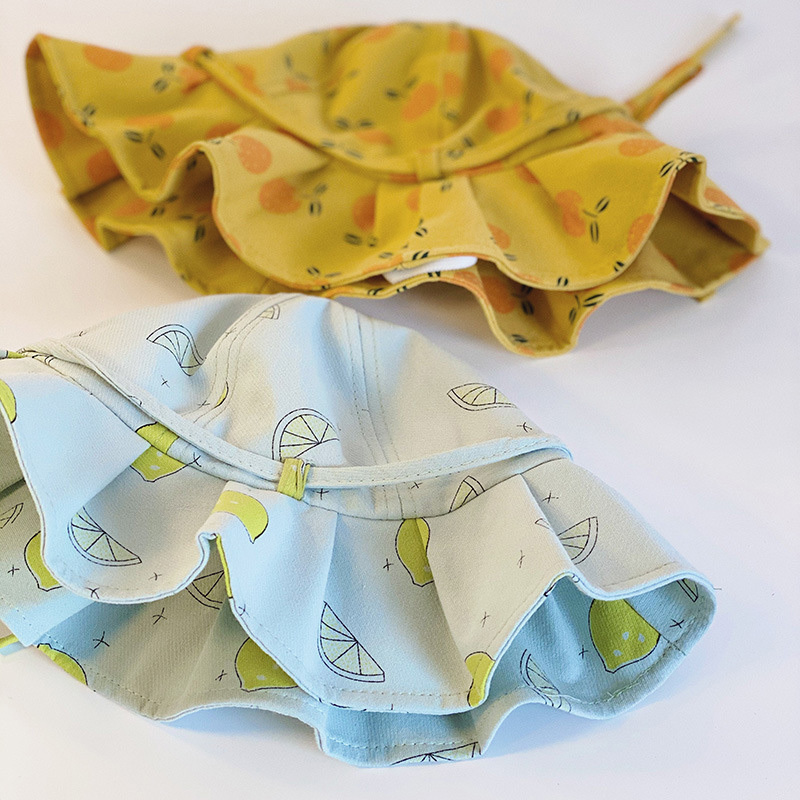 Cute Summer Baby Girl Bucket Hat Print Outdoor Bowknot Kids Girl Sun Hat Children Intant Toddler Panama Beach Cap 220611