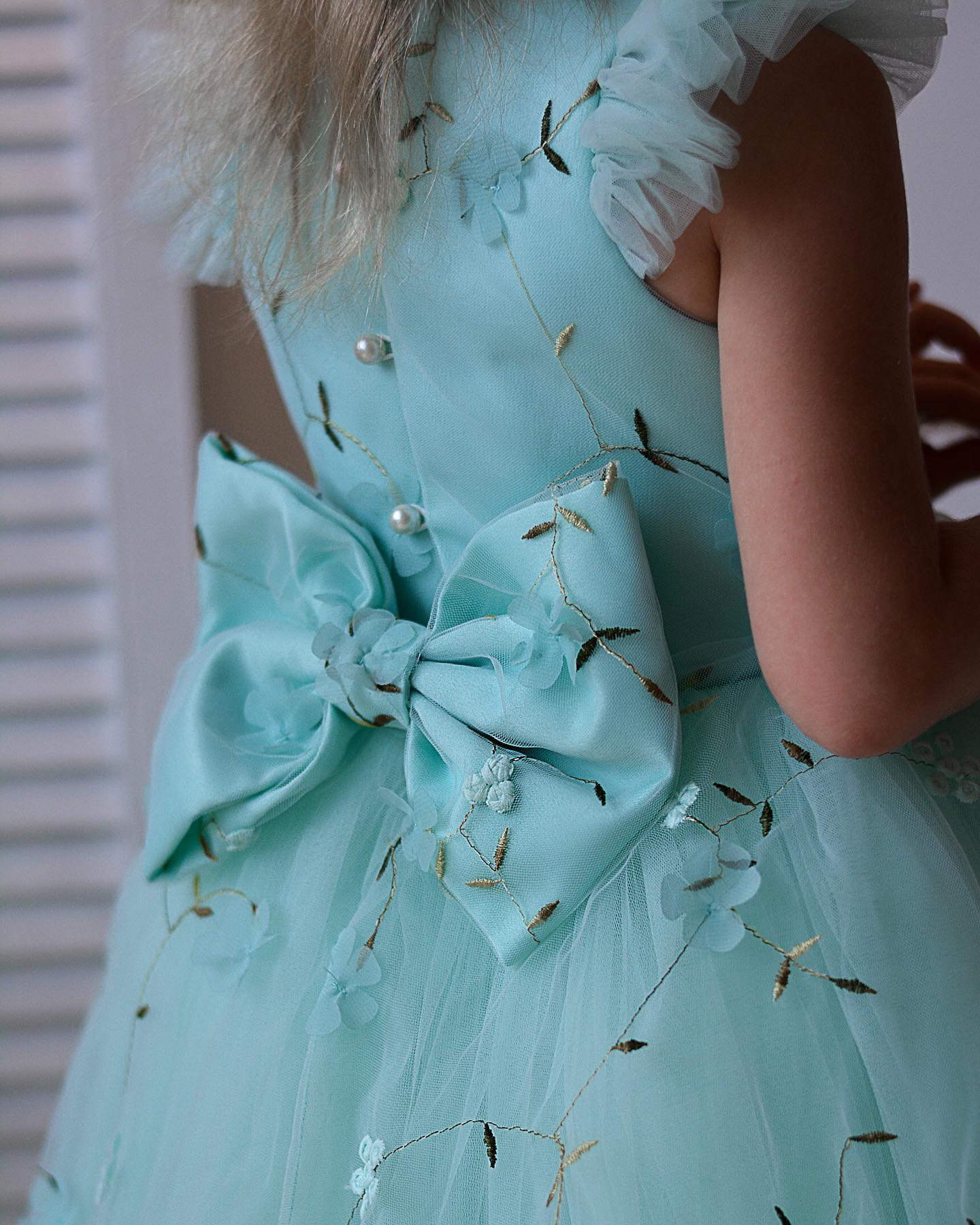 Yellow Appliqued wer Girl Dresses Princess Wedding Tiered Ball Gown Toddler Pageant Gowns Tulle Knee Length Birthday First Communion Dress