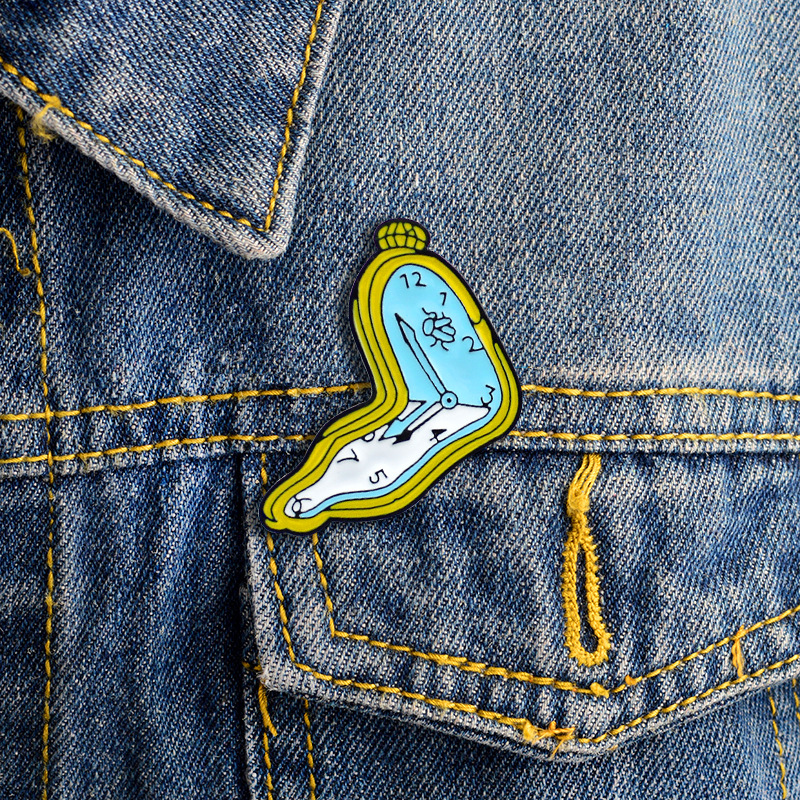 Melt Clock Pins Pocket Watch Brooches Alarm Clock Lapel Pin Badges Women Girl Jewelry, As picture
Melt Clock Pins Pocket Watch Brooches Alarm Clock Lapel Pin Badges Women Girl Jewelry, As picture