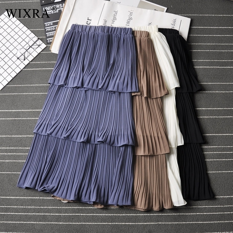 Wixra Spring Summer Ruffles Pleated Skirts High Waist Solid Sweet Elegant MidCalf Skirt Streetwear For Ladies Y200326, Black
Wixra Spring Summer Ruffles Pleated Skirts High Waist Solid Sweet Elegant MidCalf Skirt Streetwear For Ladies Y200326, Black