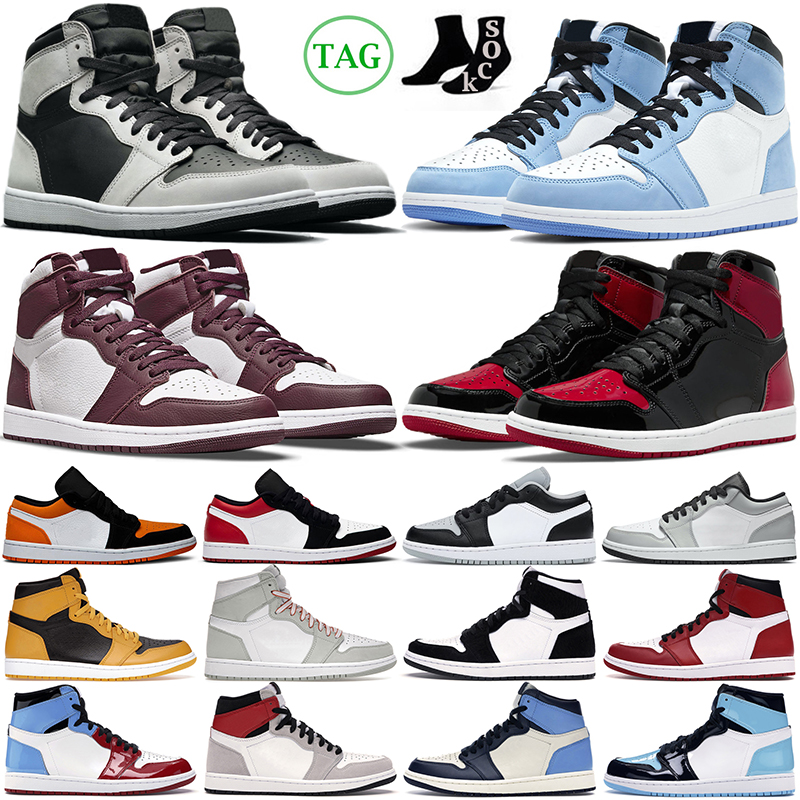 Jumpman 1 1s Mens Basketball Shoes Bred Patent University Blue UNC Shadow Gym Red Pollen White Black Bordeaux men women trainers sneakers, Grey toe
Jumpman 1 1s Mens Basketball Shoes Bred Patent University Blue UNC Shadow Gym Red Pollen White Black Bordeaux men women trainers sneakers, Grey toe