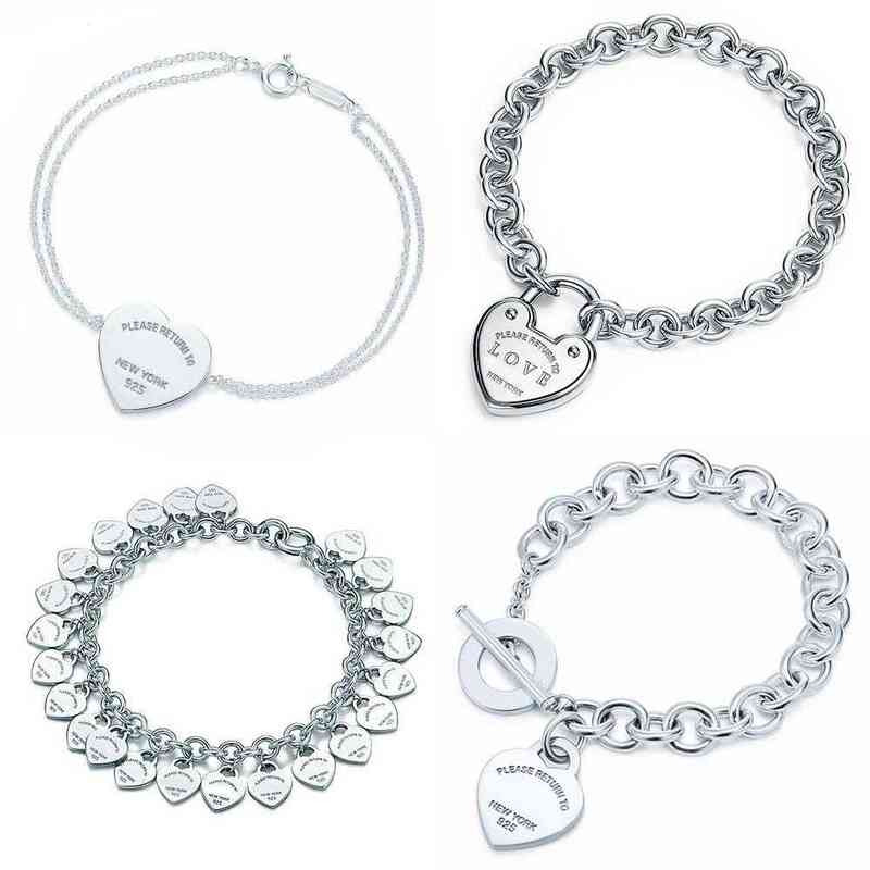 Heart Shape Bracelet & Bangle Brand 925 Sterling Silver Heart T sign Pendant Simple Design For Women Elegant Fine Jewelry H220418
Heart Shape Bracelet & Bangle Brand 925 Sterling Silver Heart T sign Pendant Simple Design For Women Elegant Fine Jewelry H220418