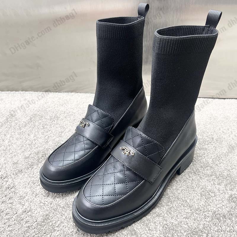 Cowhide Womens Socks Elastic Boots Chunky Heels Casual Shoes Classic Black Fall Ankle Boot, Shoe box
Cowhide Womens Socks Elastic Boots Chunky Heels Casual Shoes Classic Black Fall Ankle Boot, Shoe box