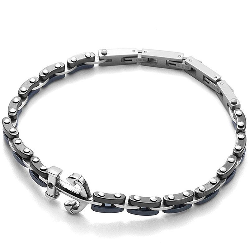 Bangle Blue And Black Ceramic Bracelet With Anchor Wheel Wind Star Stainless Steel Chain Link Men JewelryBangle
Bangle Blue And Black Ceramic Bracelet With Anchor Wheel Wind Star Stainless Steel Chain Link Men JewelryBangle