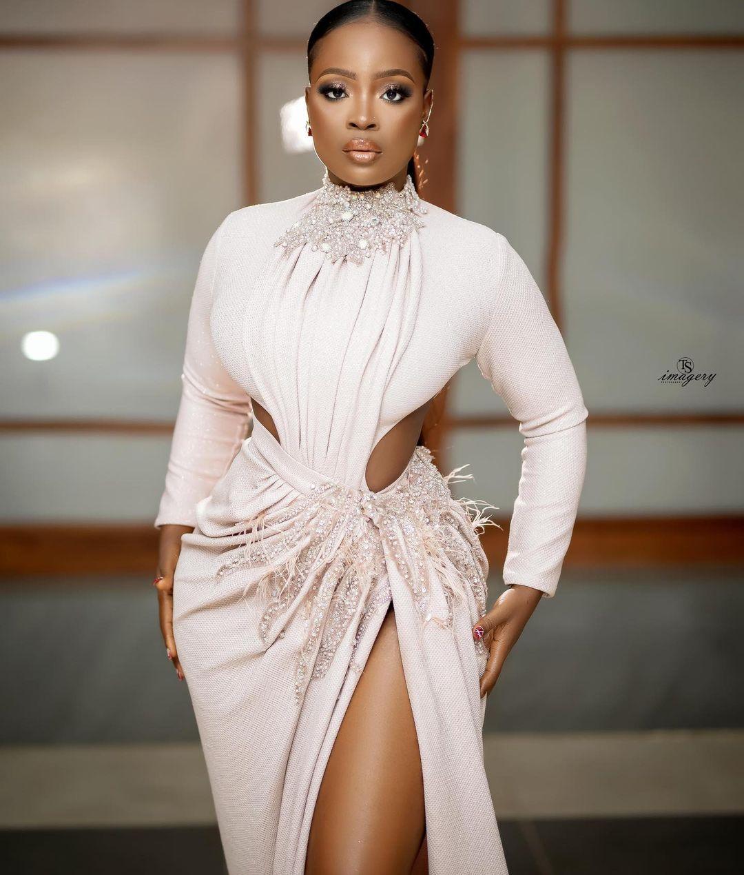 Plus Size Arabic Aso Ebi Luxurious Mermaid Prom Dresses long sleeve feather Beaded Crystals Evening Second Reception Birthday Engagement Dress