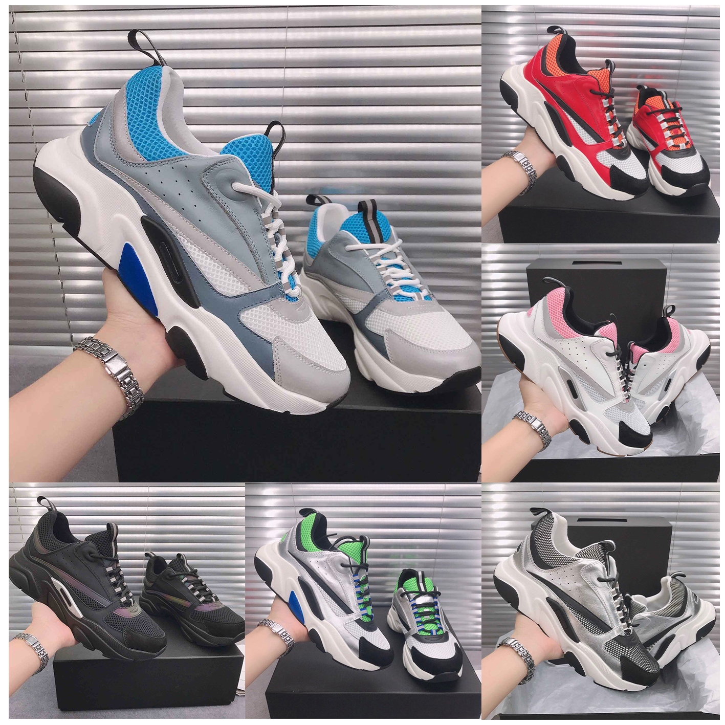 2022 luxury casual shoes B22 reflective men lady sneakers high quality outdoor running breathable shoe mesh leather walking home dress shoes with box size 35-46
2022 luxury casual shoes B22 reflective men lady sneakers high quality outdoor running breathable shoe mesh leather walking home dress shoes with box size 35-46