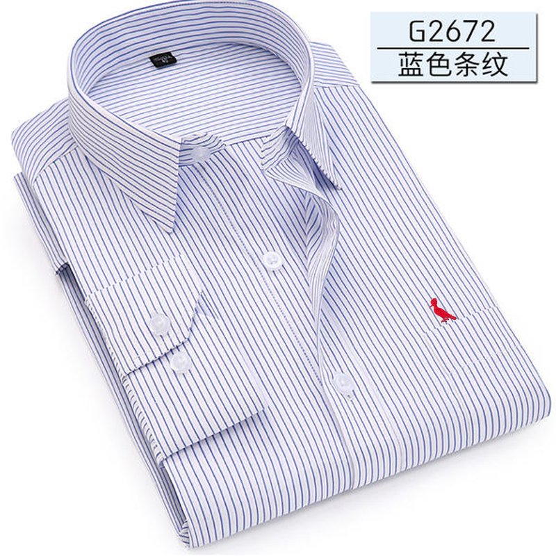 Reserva Aramy Men Shirt Spring Solid color/stripes business office formal men's shirts 7XL plus size 220322