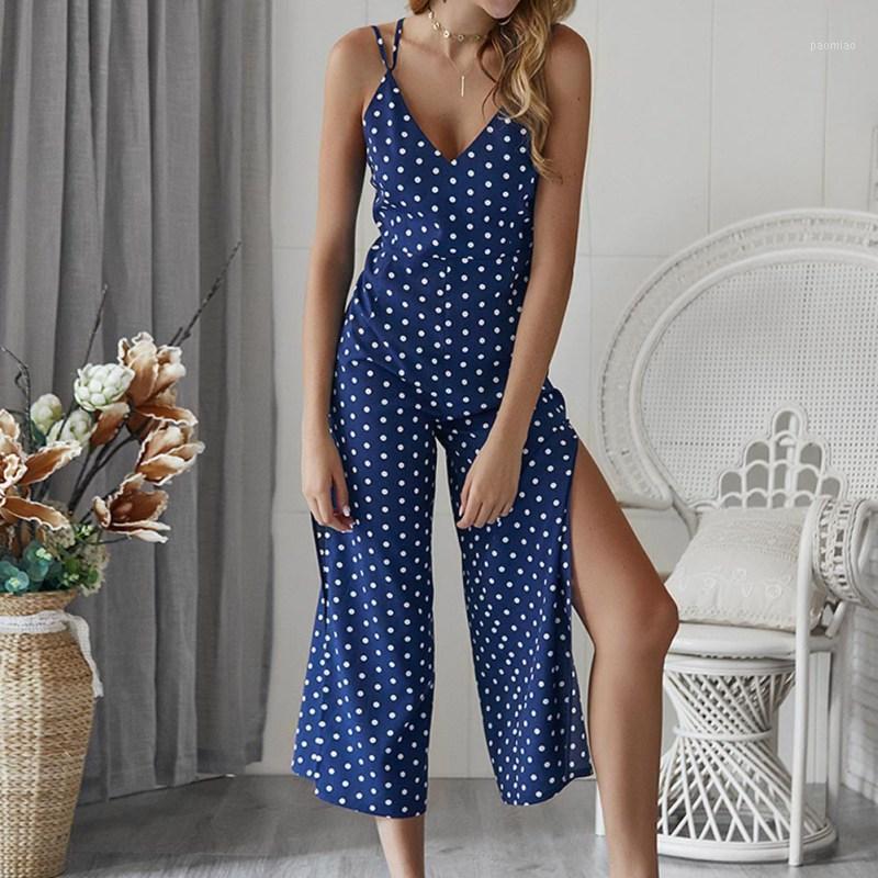 Women' Jumpsuits & Rompers Summer Women Fashion Dot Print Sling Jumpsuit Romper V Collar Straps Vintage Backless Loose Chiffon, Blue
Women' Jumpsuits & Rompers Summer Women Fashion Dot Print Sling Jumpsuit Romper V Collar Straps Vintage Backless Loose Chiffon, Blue
