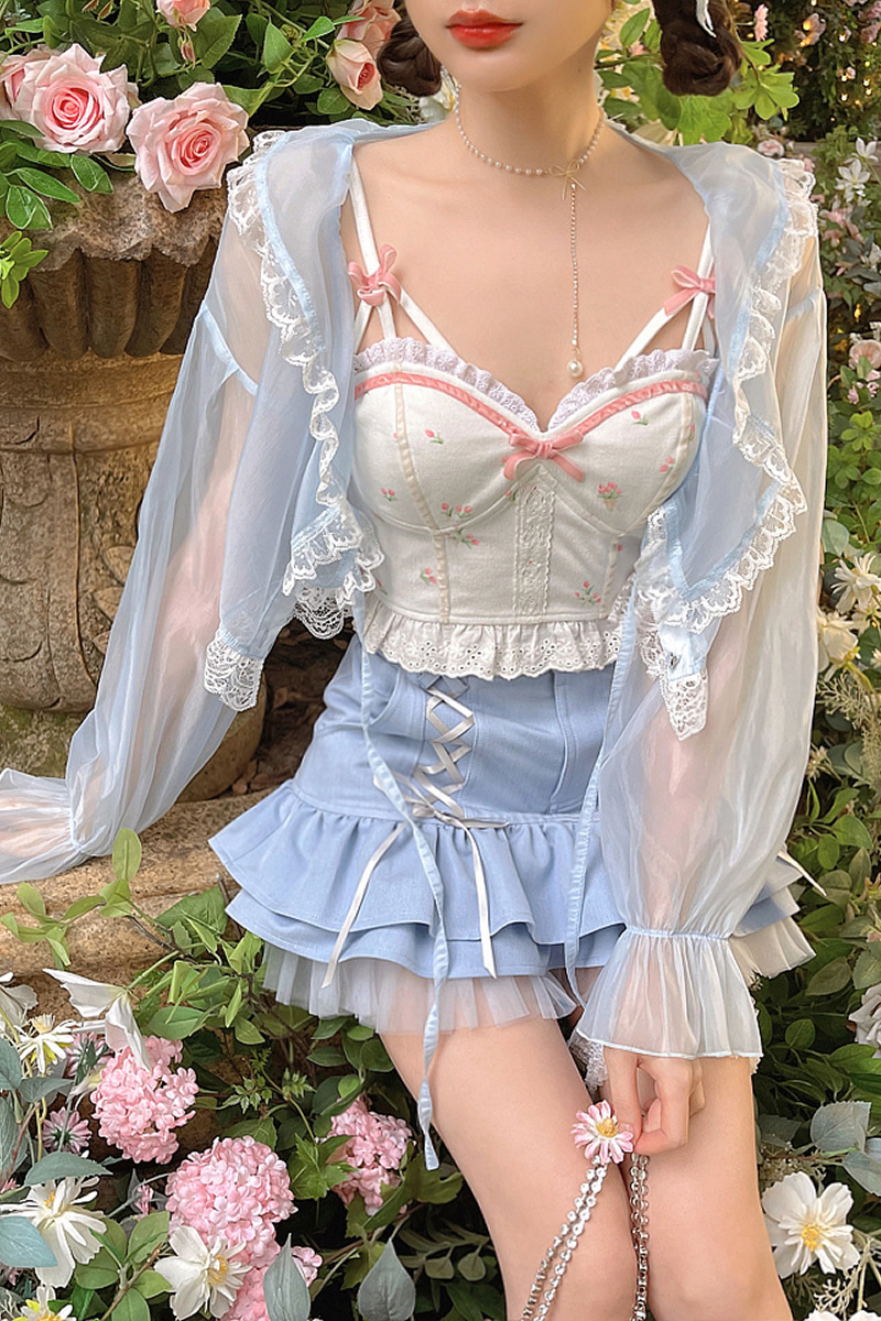 White Backless Sexy Beach Sweet Cute Camis Women Summer Floral Kawaii Halter Tops Lace Print Party Korean Fashion Clothing 220325