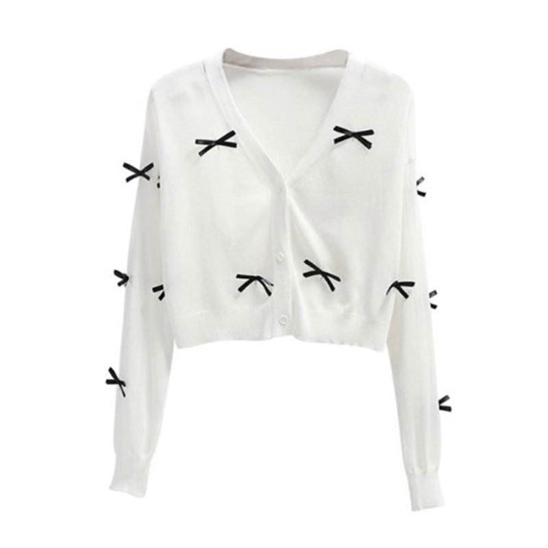 Women's Knits & Tees Women Summer Knitted Long Sleeve Cropped Cardigan Sweet Bowknot Solid Color Button Down Thin Jacket Casual Slim Fit Sun, White
Women's Knits & Tees Women Summer Knitted Long Sleeve Cropped Cardigan Sweet Bowknot Solid Color Button Down Thin Jacket Casual Slim Fit Sun, White