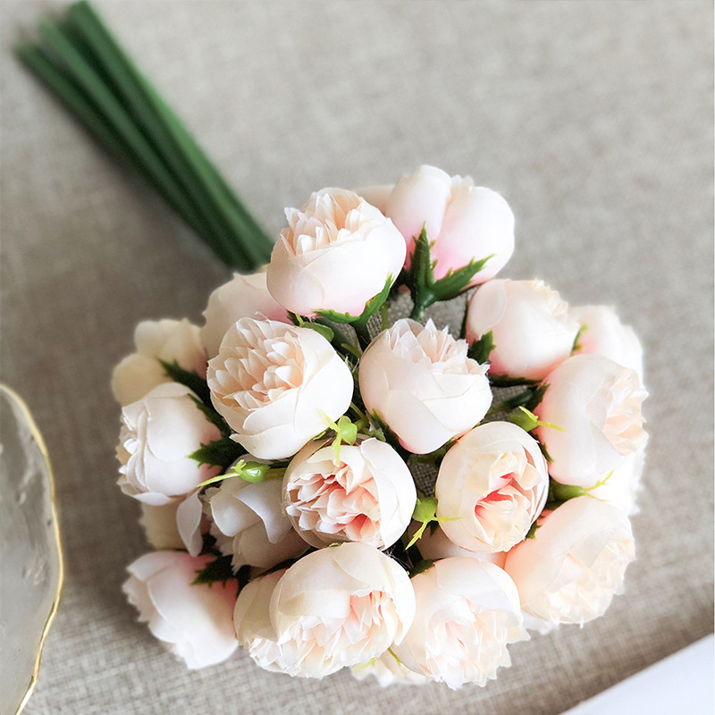 27 tea rose camellia wedding simulation flower hall to lead decorative flower arrangement