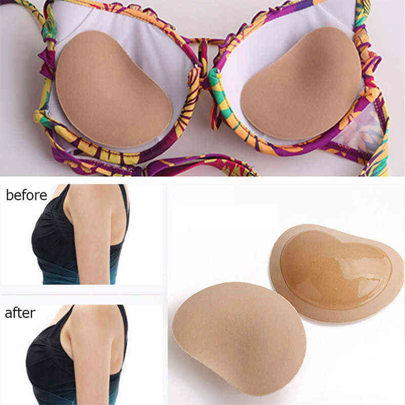 5PC Push Up Invisible Bra Pads Silicone Lift Up Bra Chest Sticker Swimsuit Breathable Bikini Bra Pad for Women Y220725