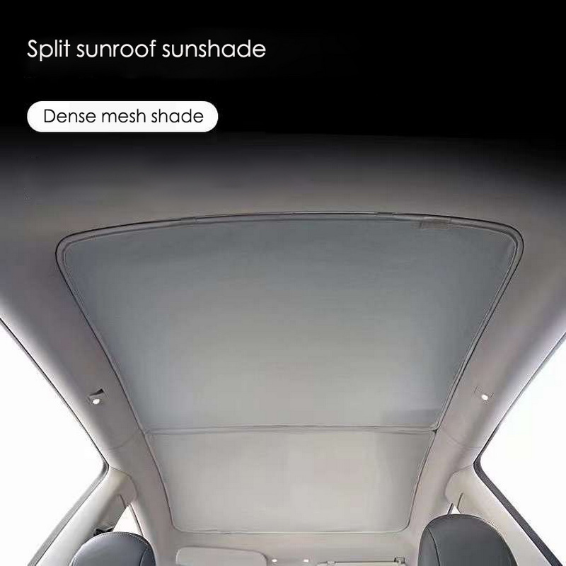 Split Style Sun Roof Shade for Tesla Model Y 3 2022 2021 Sunroof Sunshade Model3 ModelY Accessories Skylight Protector UV Blind Shading Car Privacy Pr