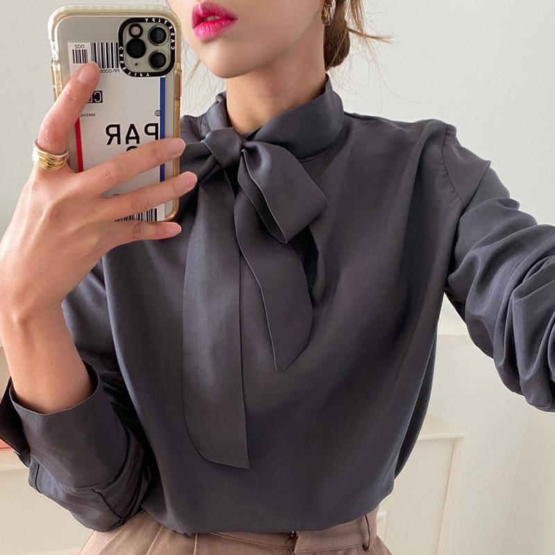 Women's Blouses & Shirts Stand Collar Bow Tie Design Woman Vintage Korean Casual Loose Solid Color Long Sleeve Blouse Women Elegant Blusas M, Pink
Women's Blouses & Shirts Stand Collar Bow Tie Design Woman Vintage Korean Casual Loose Solid Color Long Sleeve Blouse Women Elegant Blusas M, Pink