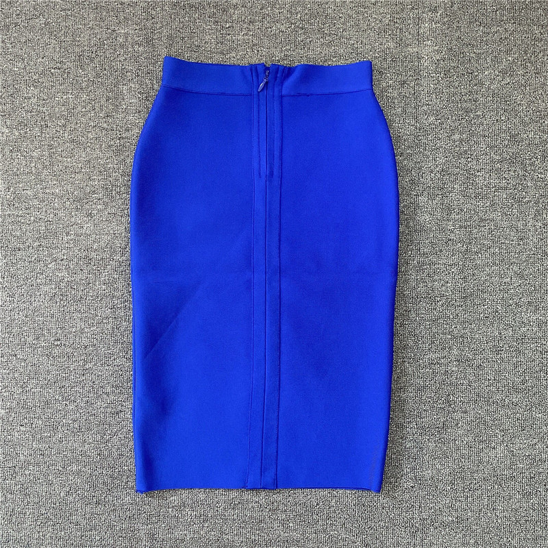 High Quality Women Rayon Bandgae Skirt Elegant Pencil Celebrity Sexy Club Party Wear Vintage Vestios 220408