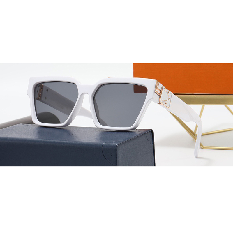 Millionaire Sunglasses For Men Women Square Vintage Classic Fashion White Avant-garde Style Woman Man Glasses Top Quality Anti-Ultraviolet Eyeglasses With Box Case