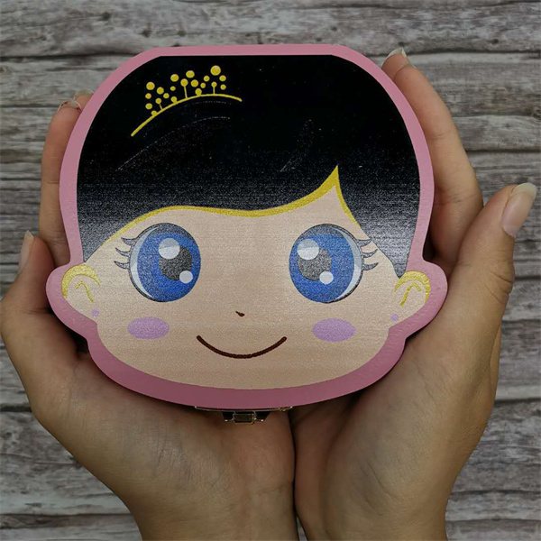 Wooden Baby Tooth Box English /Spanish /Portuguese Milk Teeth Umbilical Organizer Storage Boys Girls Souvenir Case Baby Gifts GC1323