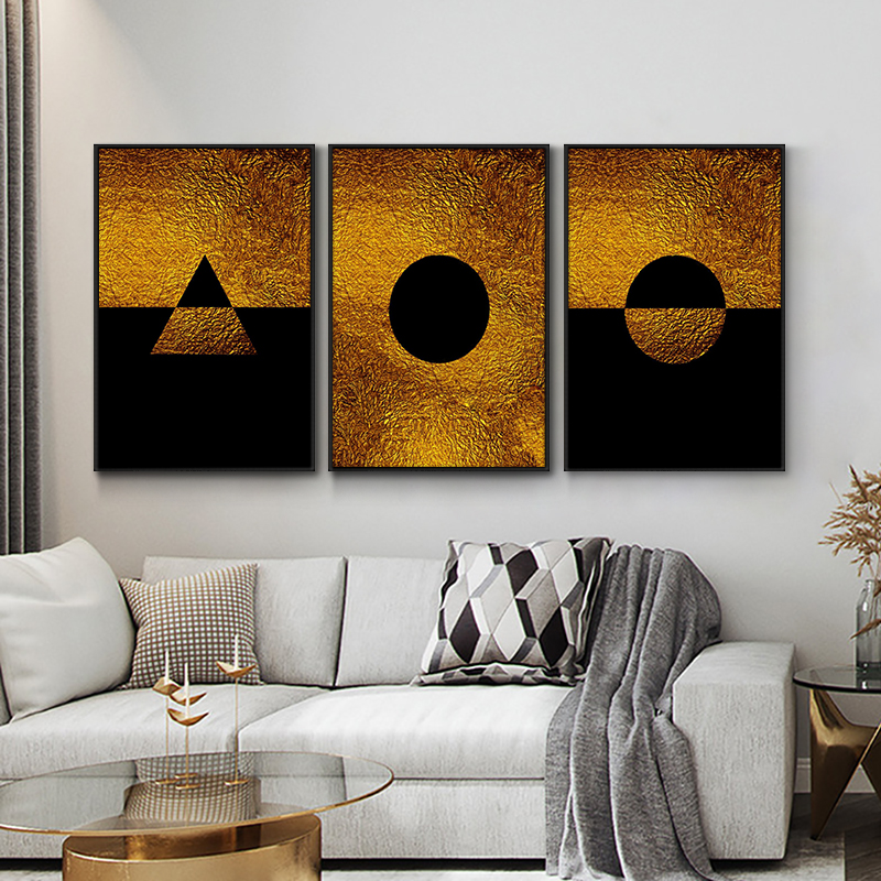 Modern Abstract Art Black And Gold Canvas Painting Print Nordic Poster Wall Art Picture For Living Room Home Decoration Decor