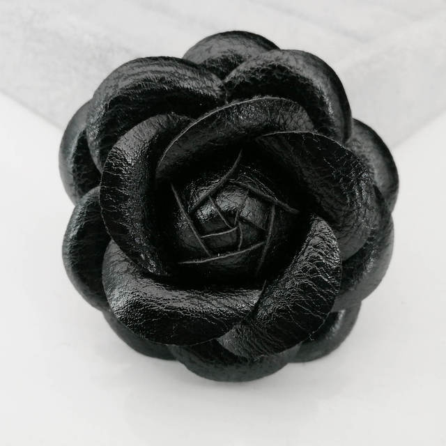 Dress Accessories Fashion Black Bow Fabric Camellia Flower Brooch Pin Wedding Party Costume Accessories