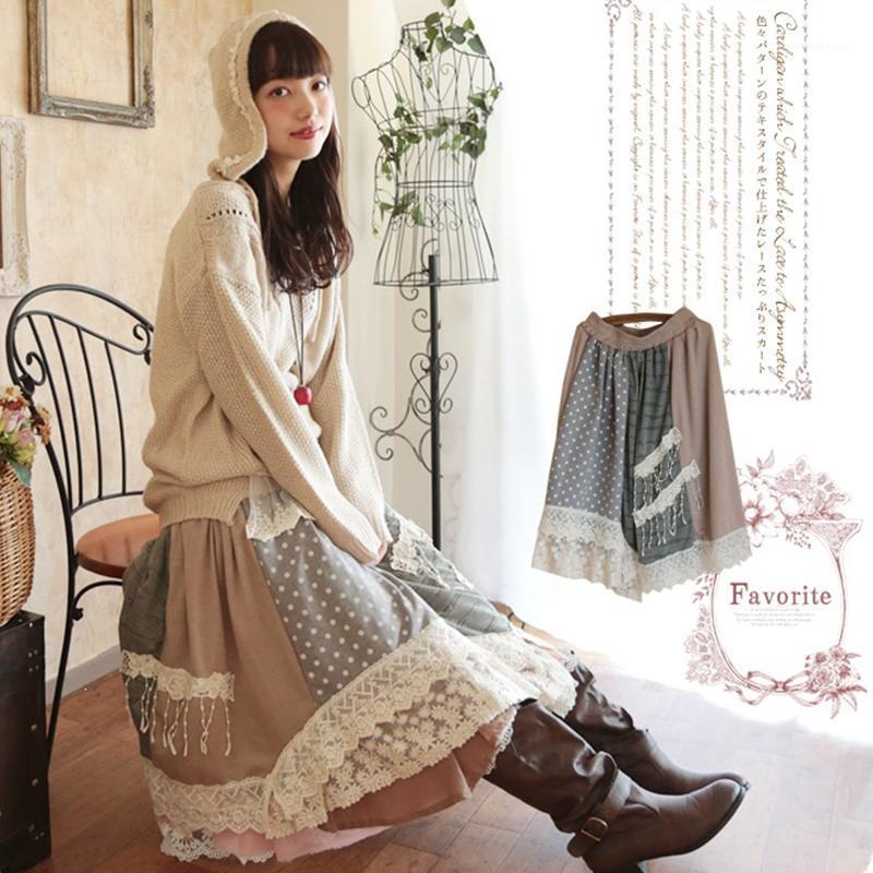 Skirts Spring Autumn Mori Girl Vintage Skirt Women Applique Patchwork Dot Lace Bust Cute Cotton Retro Female Vestido C065, Pic color
Skirts Spring Autumn Mori Girl Vintage Skirt Women Applique Patchwork Dot Lace Bust Cute Cotton Retro Female Vestido C065, Pic color