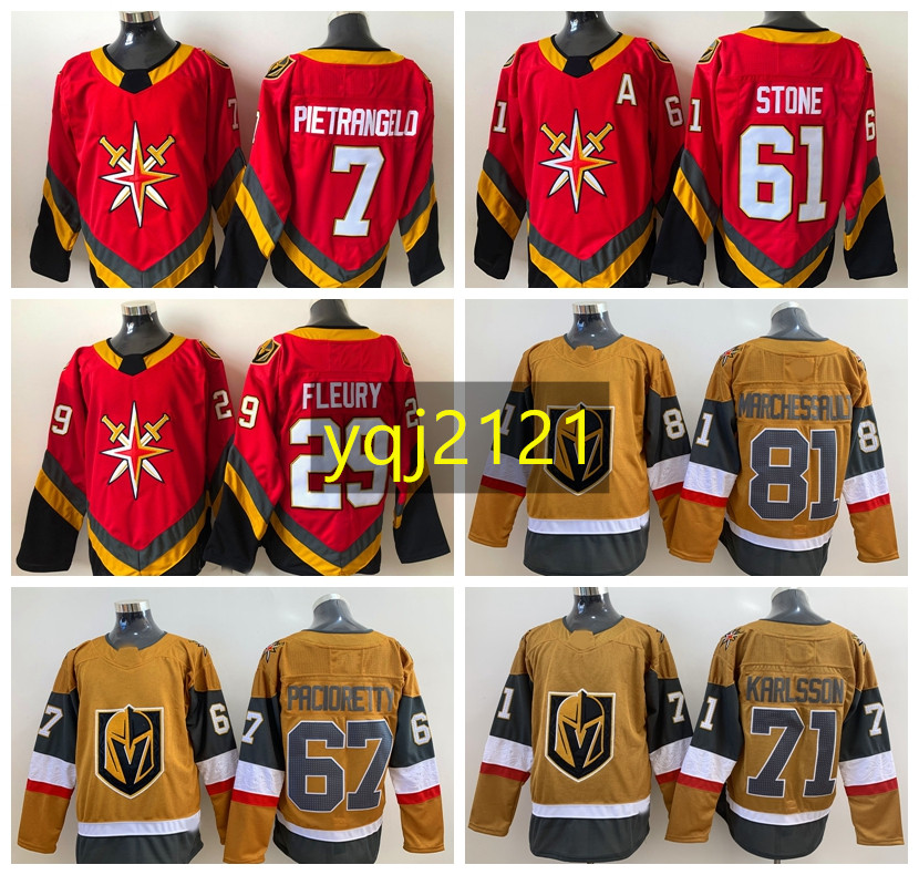 

Vegas''Golden''Knights Hockey Jerseys custom 7 Alex Pietrangelo 29 Marc-Andre Fleury 61 Mark Stone 67 Max Pacioretty 71 William Karlsson 75 Ryan Reaves 0406, As