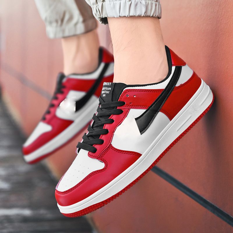 2022 Classic Low-top Couple Sneakers Men Shoes PU Leather Casual Fashion Color Matching Comfortable All-match Trendy Shoes SX048, Red
2022 Classic Low-top Couple Sneakers Men Shoes PU Leather Casual Fashion Color Matching Comfortable All-match Trendy Shoes SX048, Red