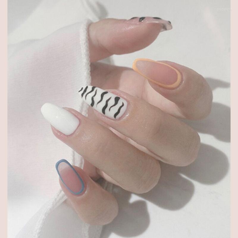 False Nails 24PCS Wave Blue Color Long Wearing Nail Finished Fake Waterproof Removable Press On Fasle Fashion Design Cute Prud22, Jp1663-b3 glue
False Nails 24PCS Wave Blue Color Long Wearing Nail Finished Fake Waterproof Removable Press On Fasle Fashion Design Cute Prud22, Jp1663-b3 glue