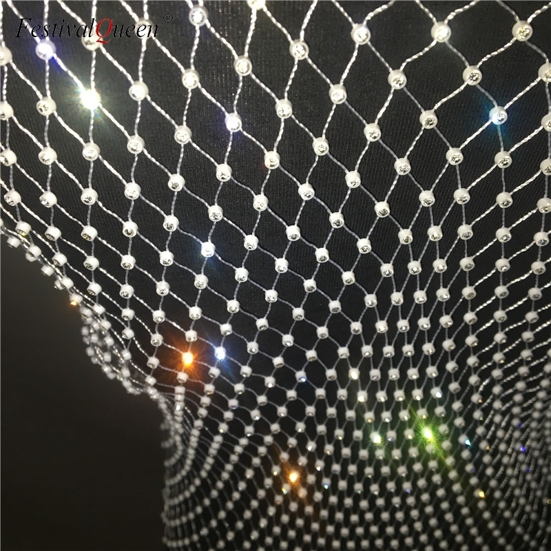 Shiny Tank Top Women Sexy See Through Grid Patchwork Hollow Out Sleeveless Crop Fashion Clubwear Lady s 220325